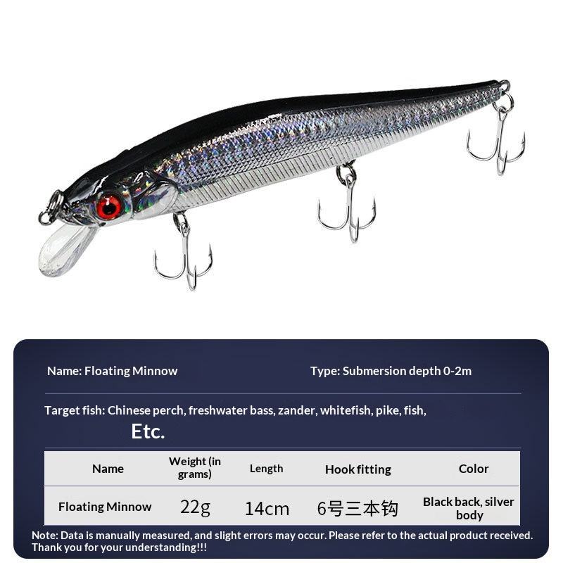 Cheery 14cm 22g Stainless Steel Long-Throwing Bionic Sea Bass Killer Lure Saltwater Fish Large Minnow Artificial Hard Bait Ball – Minnow – view 2