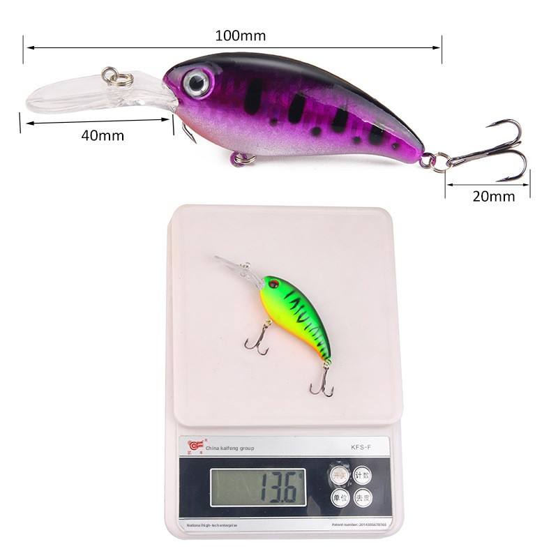 Cheery Hot Sale 10cm 14g Artificial Hard Plastic Crankbait Deep Diving Wobbler Fishing Lures for Carp Hooks Long Tongue Board – Crankbait – view 3