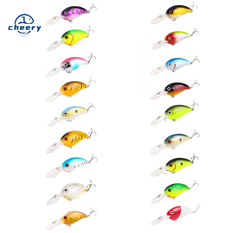 Cheery Hot Sale 10cm 14g Artificial Hard Plastic Crankbait Deep Diving Wobbler Fishing Lures for Carp Hooks Long Tongue Board – Crankbait – view 1