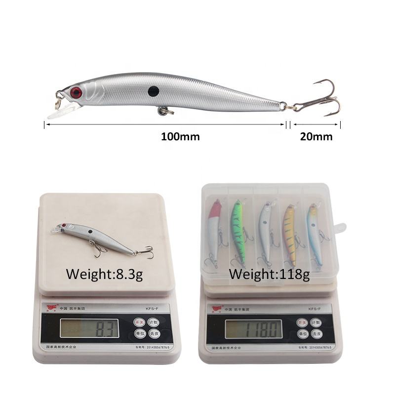Cheery Fishing Lure 8.3g/100mm Topwater Minnow Live & Artificial Hard Bait for Lake Stream River Ocean Outdoor Fishing – Minnow – view 4