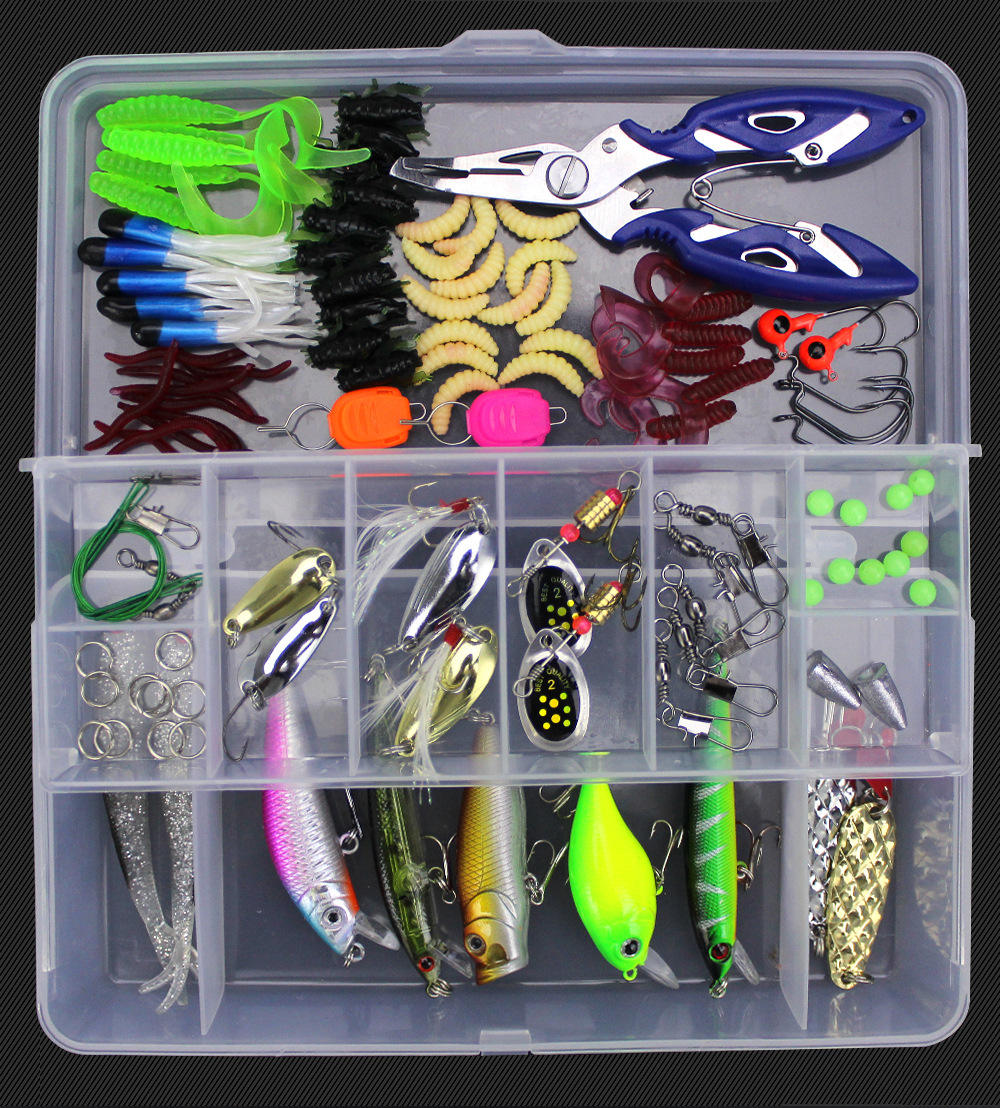 Cheery Wonderful Artificial Minnow Live Bait Fishing Lure Set Metal Float for Pike Saltwater Fish Ocean River Lake Unprinted PP – Other Hard Lure – view 5