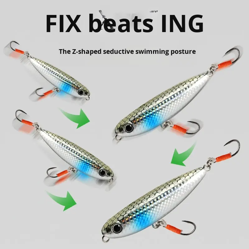 CHEERY-007-HH Lure Bionic Bait Metal Live Bait Lure for Bass Saltwater Fish & More with Hooks-Fly Fishing Use – Pencil – view 4