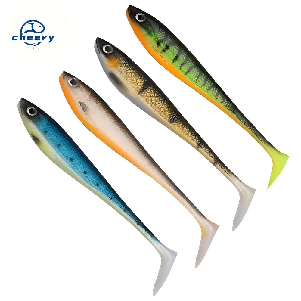 Cheery 9cm 6g Silicone Paddle Tail Soft Plastic Fishing Shad Lure 7pcs/Bag for Ocean Boat River & Lake Fishing – Worms & Grubs – view 1