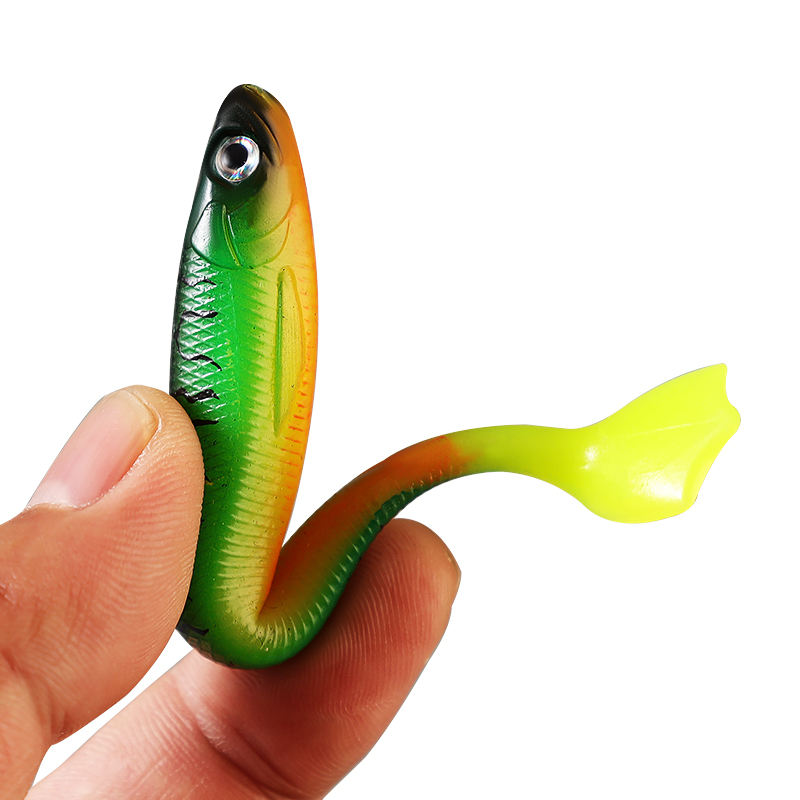 Cheery 9cm 6g Silicone Paddle Tail Soft Plastic Fishing Shad Lure 7pcs/Bag for Ocean Boat River & Lake Fishing – Worms & Grubs – view 4