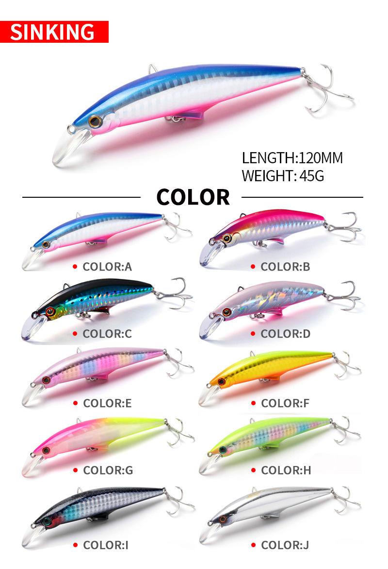Tolure Printed ABS 92mm 40g 6-Color Minnow Lure Topwater Hard Bait Float Fishing Freshwater Trout Bass – Hard Lure – view 2
