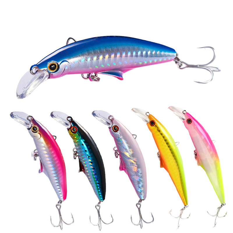 Tolure Printed ABS 92mm 40g 6-Color Minnow Lure Topwater Hard Bait Float Fishing Freshwater Trout Bass – Hard Lure – view 1