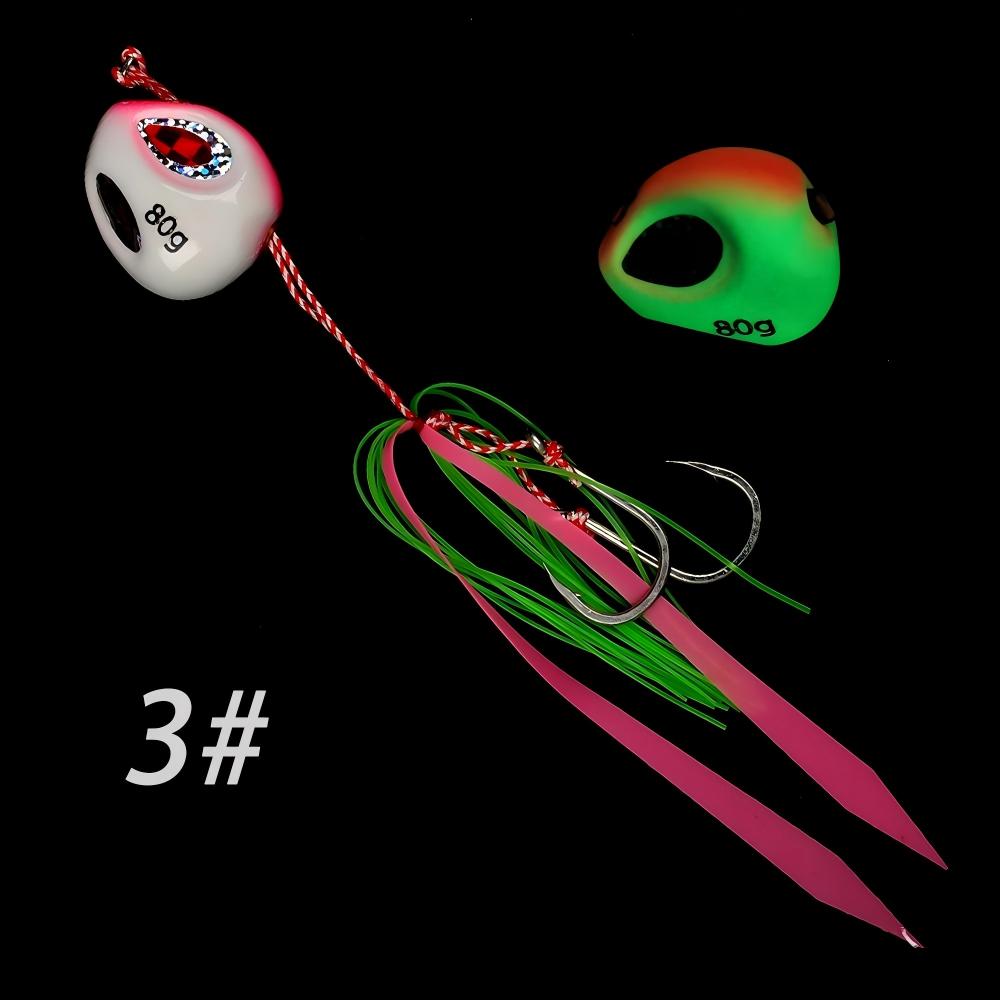 Cheery Alien Yan Yue 60200g Glow-in-the-Dark Lure Jig-Head Lead Bait for Zander Salmon Saltwater Sea Boat Fishing Beard-Style – Other Hard Lure – view 5