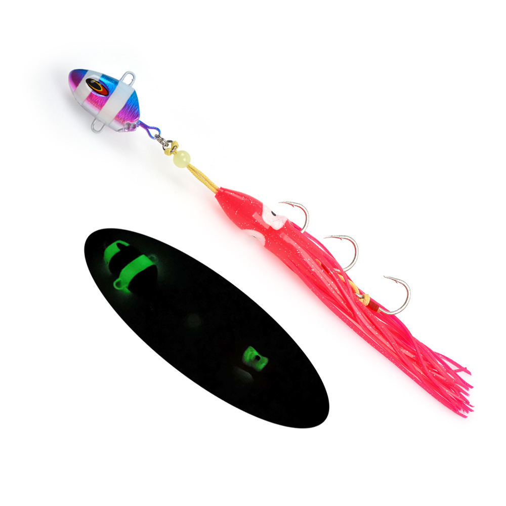 Cheery Deep-Sea Boat Fishing Yan Yue Slow-Roll Nocturnal Metal Jig Artificial Hard Bait for Saltwater Fish 100g-300g – Other Hard Lure – view 3