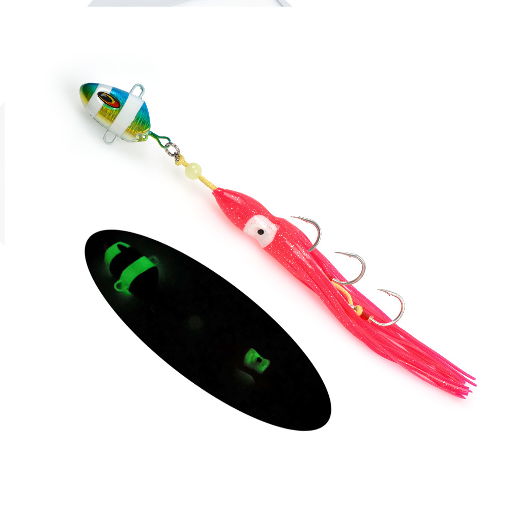 Cheery Deep-Sea Boat Fishing Yan Yue Slow-Roll Nocturnal Metal Jig Artificial Hard Bait for Saltwater Fish 100g-300g – Other Hard Lure – view 4