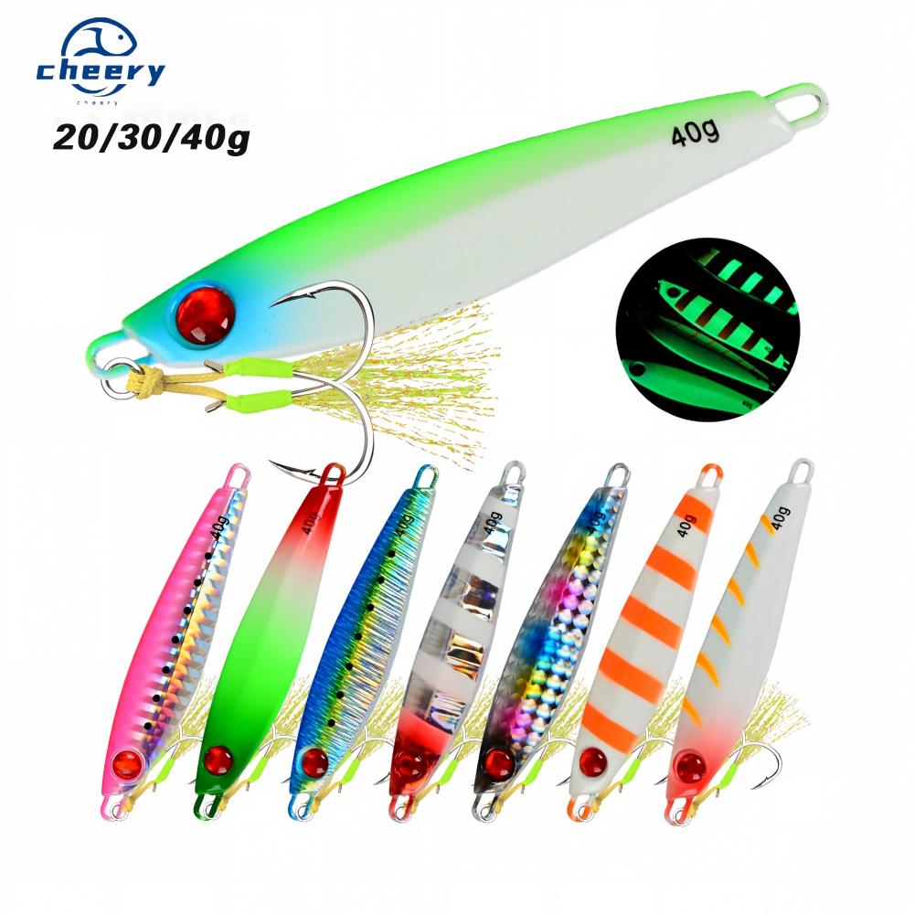 Cheery Multi-color Artificial Hard Bait Red Eyes Small Metal Jig Pike Bass 20g/30g/40g with Hooks Stock Wholesale – Metal Jig – view 1