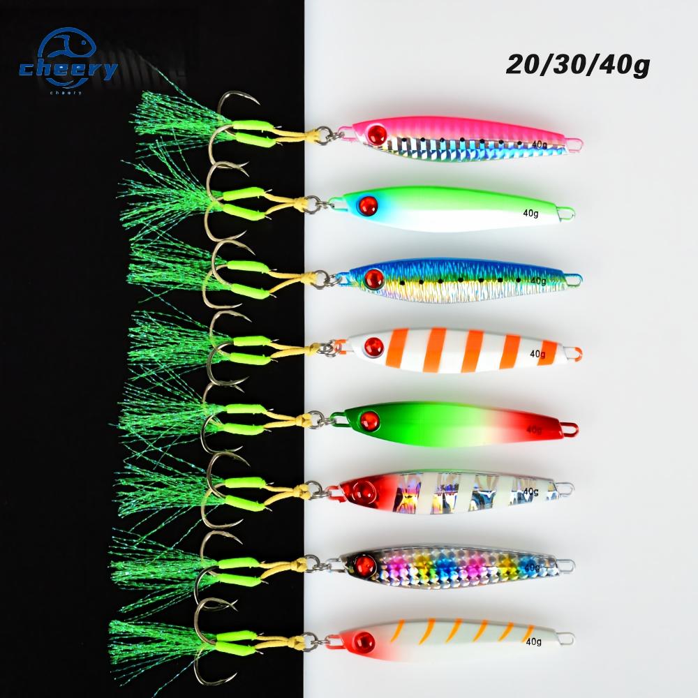 Cheery Multi-color Artificial Hard Bait Red Eyes Small Metal Jig Pike Bass 20g/30g/40g with Hooks Stock Wholesale – Metal Jig – view 5