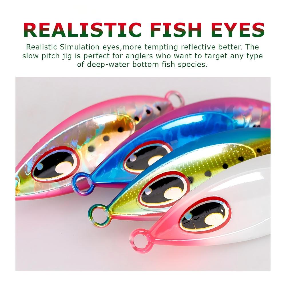 Cheery Artificial Hard Bait Slow-sinking Water-Drop Metal Jig 40-100g Drifts Wobbles UV-Glowing Sea Bass Saltwater Fish Fishing – Metal Jig – view 3
