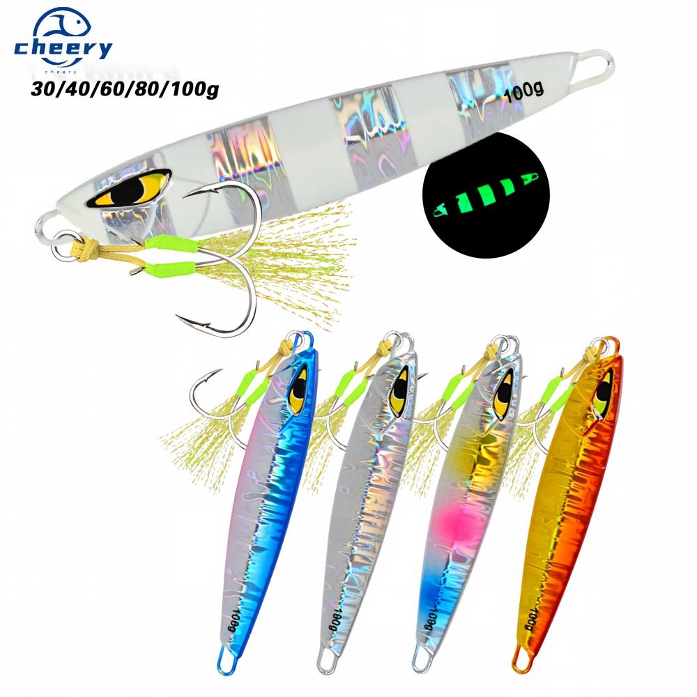 CHEERY Hot-selling New Arrival Laser-designed 30-100g Sea-fishing Lures Mackerel Hairtail; Long-cast Artificial Hard Bait Metal – Metal Jig – view 1